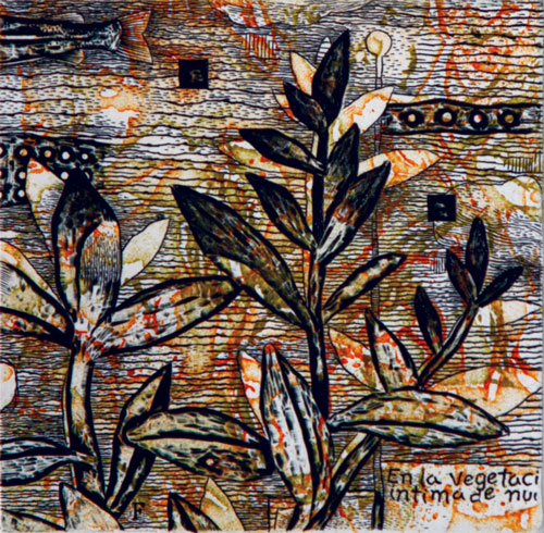 Fragmento iv, grabado al buril y aguafuerte, 10 x 10, 2012.