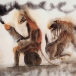 Francisco Toledo, El caballo de mar, tinta y acuarela sobre papel, 24 x 34, 1983.