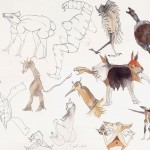 Francisco Toledo, Animales de los espejos, tinta y acuarela sobre papel, 24 x 34, 1983.